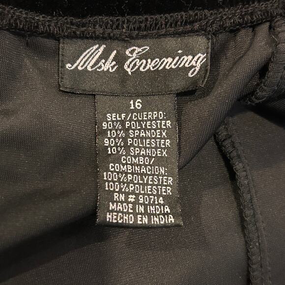 MSK Evening Maxi Skirt 
Black velvet Plus size 16 - Picture 6 of 7